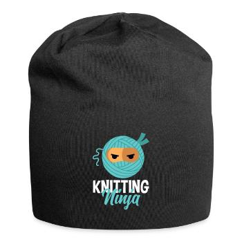 Funny Knitting Knitting Needle Gift - Jersey Beanie - black - Front