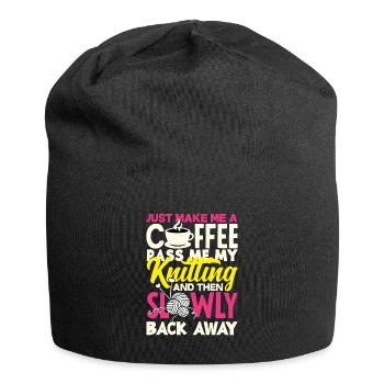 Funny Knitting Knitting Needle Gift - Jersey Beanie - black - Front