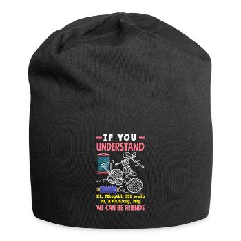 Funny Knitting Knitting Needle Gift - Jersey Beanie - black - Front
