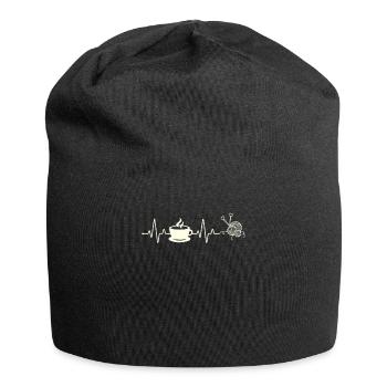 Funny Knitting Knitting Needle Gift - Jersey Beanie - black - Front