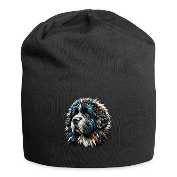 Polygon Art Newfoundland Dog Newfie - Jersey Beanie - black - Front