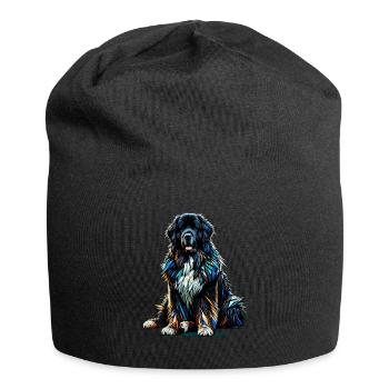 Polygon Art Newfoundland Dog Newfie - Jersey Beanie - black - Front