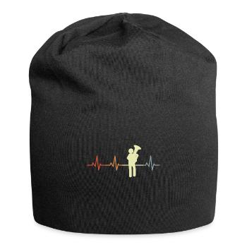 Tuba player heart palpitations - Jersey Beanie - black - Front