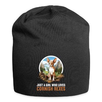 Cornish Rex Kätzchen Cornish Rex Katze - Jersey-Beanie - Schwarz - Vorne