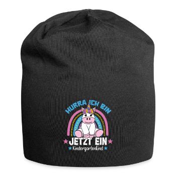 Hourra de maternelle, j’en suis un maintenant - Bonnet en jersey - noir - Devant