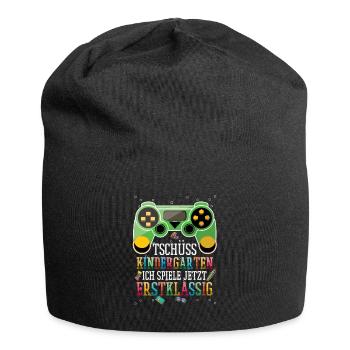 Bye bye kindergarten I'm playing first class now - Jersey Beanie - black - Front