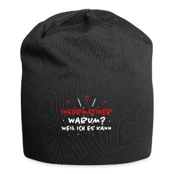 Informatiker Spruch Lustige Programmierer Geschenk - Jersey-Beanie - Schwarz - Vorne