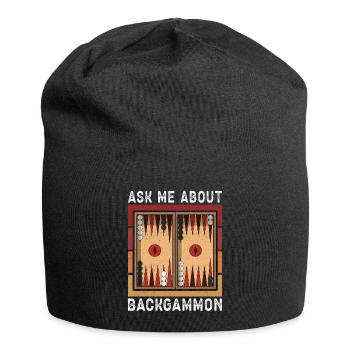 Backgammon Player Backgammon Board Game Gift - Jersey Beanie - black - Front