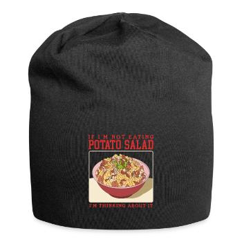 Salade de pommes de terre Salade de pommes de terre cadeau - Bonnet en jersey - noir - Devant