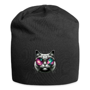 Lunettes de soleil chat Galaxy Cats - Bonnet en jersey - noir - Devant