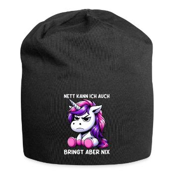 Sympa je peux aussi apporter mais rien n’apporte - Bonnet en jersey - noir - Devant
