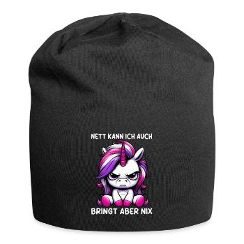 Sympa je peux aussi apporter mais rien n’apporte - Bonnet en jersey - noir - Devant