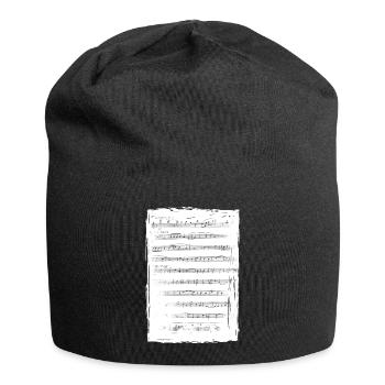 Sheet of music - Jersey Beanie - black - Front