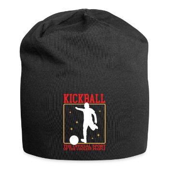 Kickball Kickballer Kickball Cadeau de joueur - Bonnet en jersey - noir - Devant