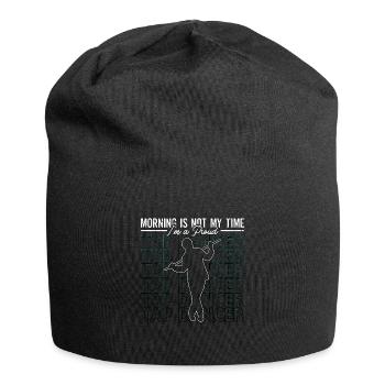 Tap Dancer Morning Is Not My Time Stomping Dancing - Jersey Beanie - black - Front