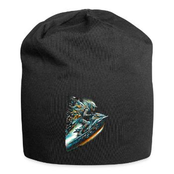 Polygon Art Jetskiing Jetski Jetskier - Jersey Beanie - black - Front