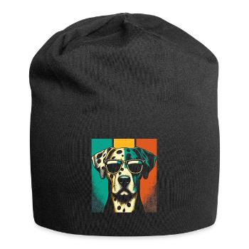 Vintage Dalmatian Dog Sunglasses Dogs Dal - Jersey Beanie - black - Front