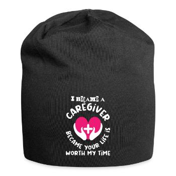 I Became A Caregiver Because Funny Nurse Caregive - Bonnet en jersey - noir - Devant