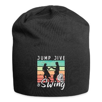 Swing Dance Jump Jive & Retro Dancing Swing Dancer - Jersey Beanie - black - Front