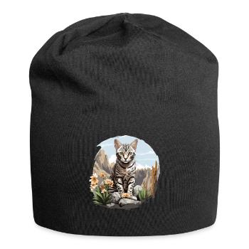 Egyptian Mau Kitten Cat Egyptian Mau - Jersey Beanie - black - Front