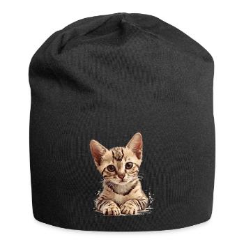 Egyptian Mau Kitten Cat Egyptian Mau - Jersey Beanie - black - Front