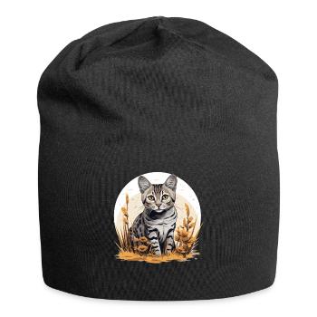Egyptian Mau Kitten Cat Egyptian Mau - Jersey Beanie - black - Front