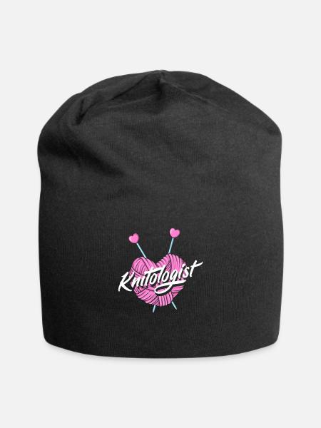 Lustiges Stricken Stricknadel Geschenk - Jersey-Beanie - Schwarz