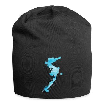 Aquarelle hippocampe océan sous-marin - Bonnet en jersey - noir - Devant