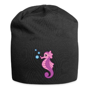 Enfants hippocampe océan sous-marin - Bonnet en jersey - noir - Devant