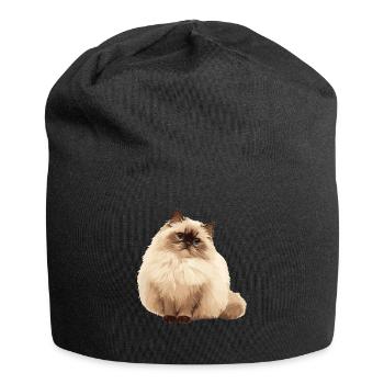Himalayan Cat Colourpoint Katze - Jersey Beanie - black - Front