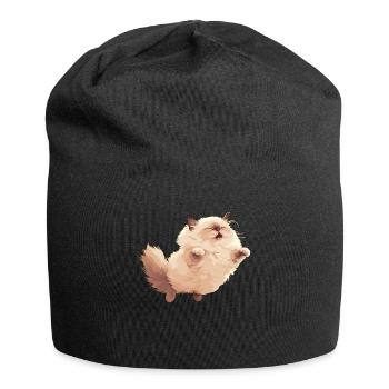 Himalayan Cat Colourpoint Katze - Jersey Beanie - black - Front