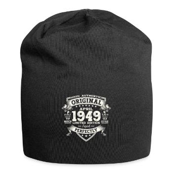 75th Birthday Gift Husband Legendary Since 1949 - Jersey Beanie - black - Front