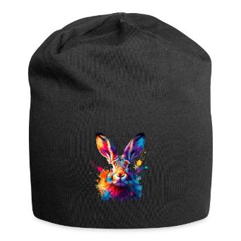 Colorful Splash Art Jackrabbit Jackrabbits - Jersey Beanie - black - Front