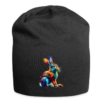 Colorful Splash Art Jackrabbit Jackrabbits - Jersey Beanie - black - Front