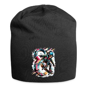 Skateboard Skater Design pour les garçons de 8 ans - Bonnet en jersey - noir - Devant