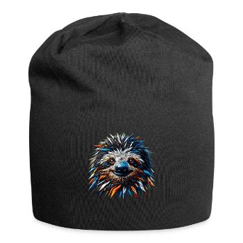 Lazy Sloths Heart Sloth Bear - Jersey Beanie - black - Front