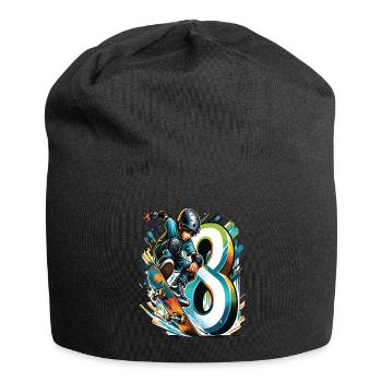 Skateboard Skater Design pour les garçons de 8 ans - Bonnet en jersey - noir - Devant