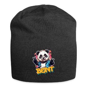 BENT - Handsome boy name with cool panda - Jersey Beanie - charcoal grey - Front