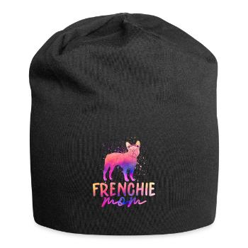 Frenchie Mom French Bulldog Dog Owner - Jersey Beanie - black - Front