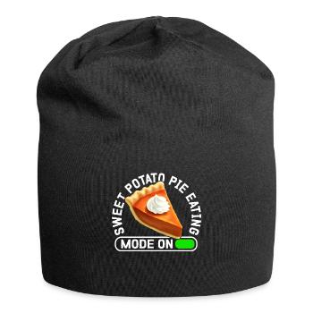 Cadeau de gâteau de tarte aux patates douces - Bonnet en jersey - noir - Devant