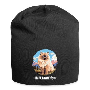 Himalayan Cat Colourpoint Katze - Jersey Beanie - black - Front