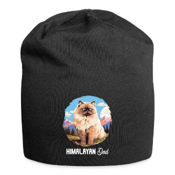 Himalayan Cat Colourpoint Katze - Jersey Beanie - black - Front