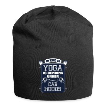 Meine Art Von Yoga Ist Unter Motorhauben Biegen - Jersey-Beanie - Schwarz - Vorne