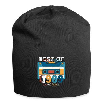35e anniversaire mari avril Vintage 1989 Cassette - Bonnet en jersey - noir - Devant