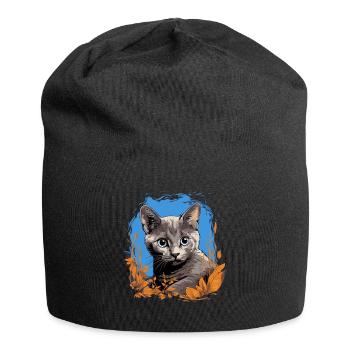 Chaton Korat Chat Korat - Bonnet en jersey - noir - Devant