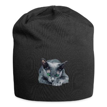 Korat Chaton Korat Chat - Bonnet en jersey - noir - Devant