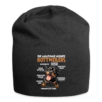 Drôle de Rottweiler T pour les promenades de chiens des propriétaires de chiens - Bonnet en jersey - noir - Devant