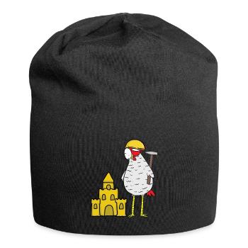Craftsman Chicken Sandcastle Construction Site Building Builder - Jersey Beanie - black - Front
