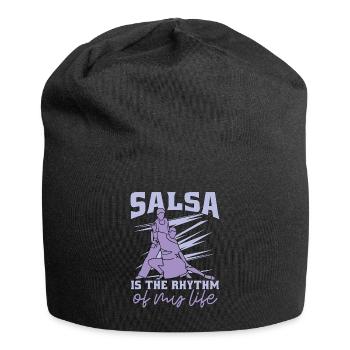 Salsa Dance Salsa Is The Rhythm Of Mambo Music - Jersey-Beanie - Schwarz - Vorne