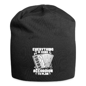 Accordion Polka Music Gift - Jersey Beanie - black - Front